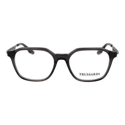 Eyeglasses Frames by Trussardi for men in acetate and gray showcases a refined silhouette, detailed with a gray coloured frame finish and a sophisticated full-frame frame design.