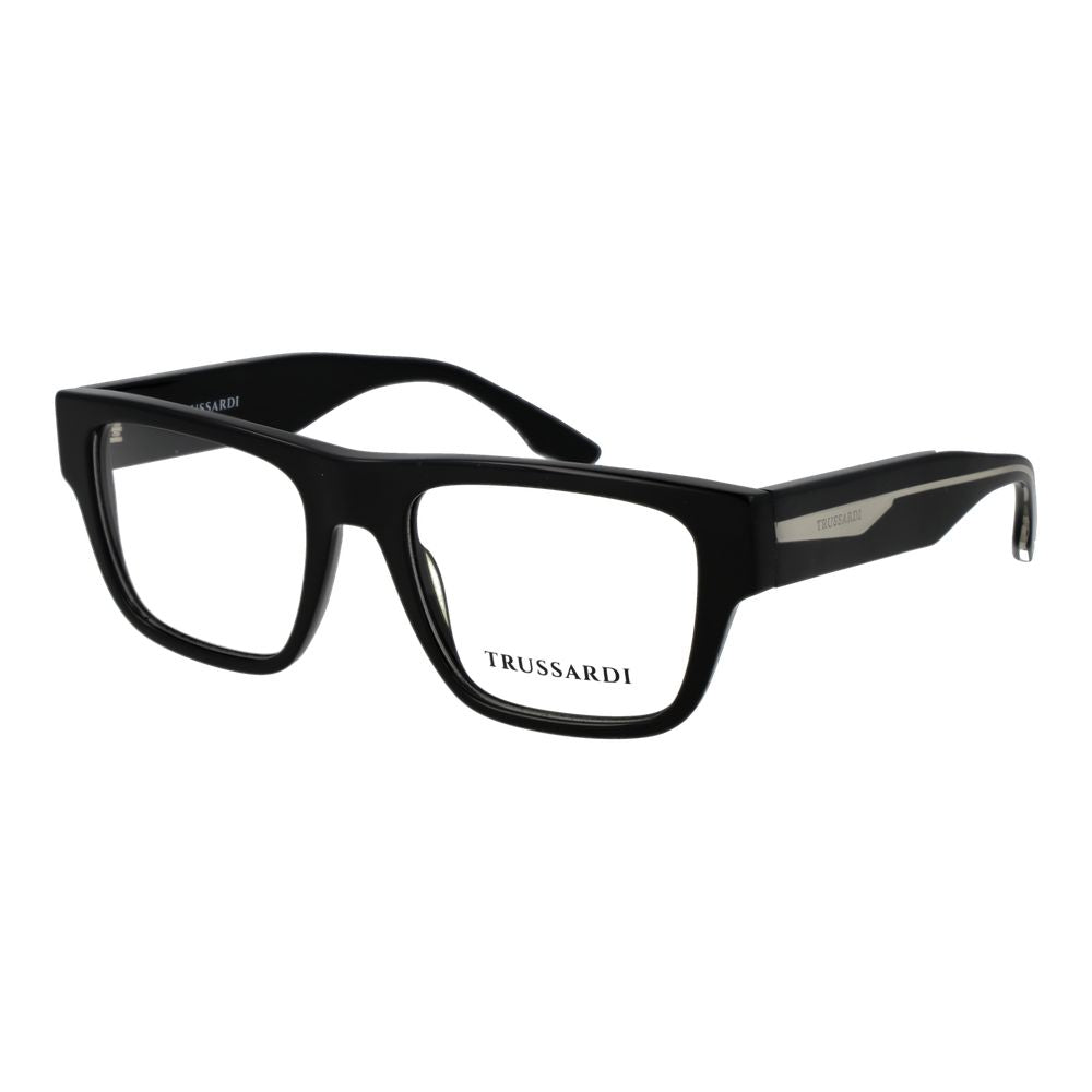 Eyeglasses Frames by Trussardi for unisex in acetate black showcases a refined full-frame frame design with a refined black coloured frame finish for a refined and sophisticated look.
