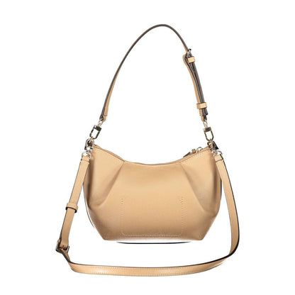 Handbag by Guess Jeans for women in polyurethane beige features a ornamental silhouette, showcasing a secure zipper, ample cardholder, and ornamental shoulder-strap, adjustable-strap & handle for a sophisticated look.