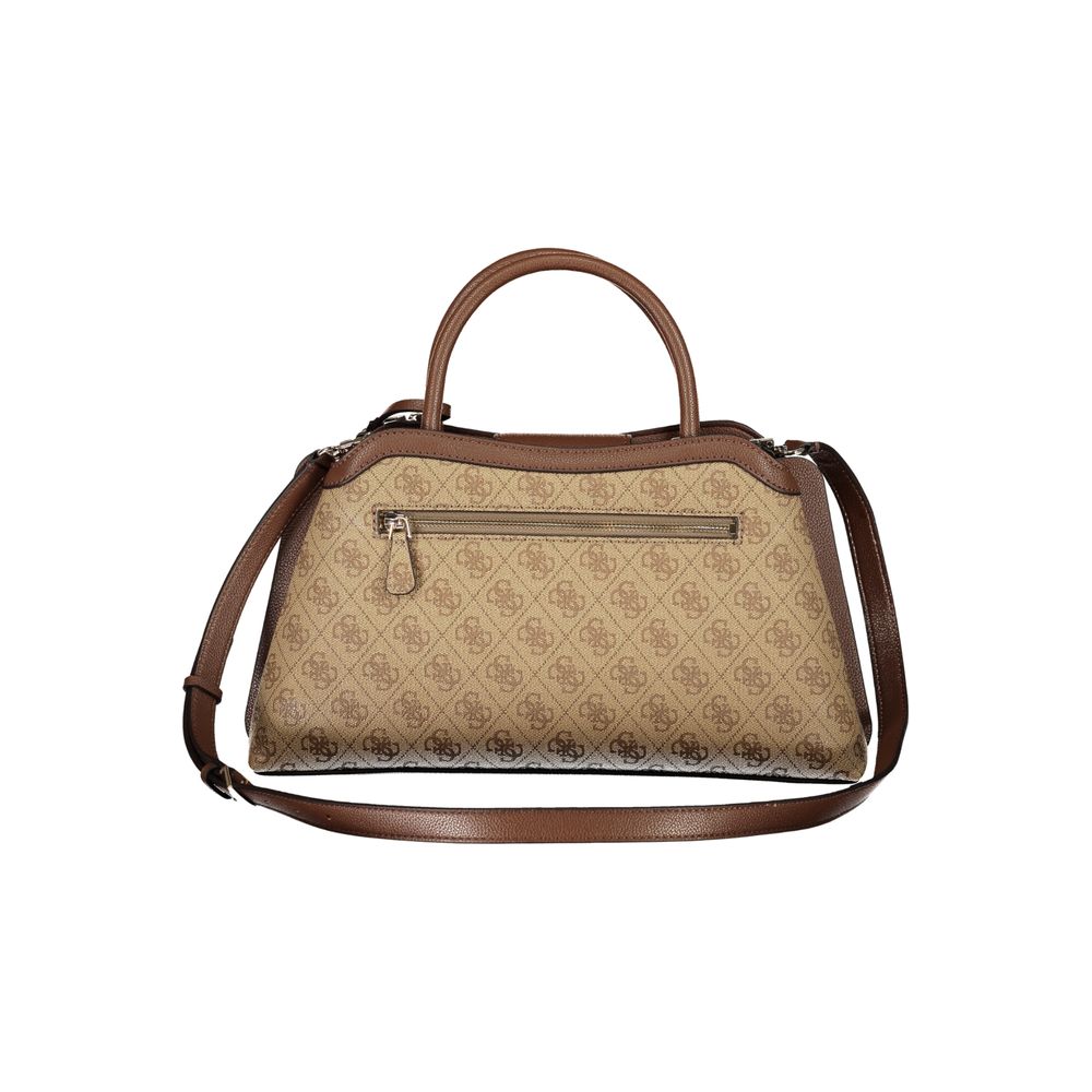 Guess Jeans Lindsey Polyurethane Handbag - Beige