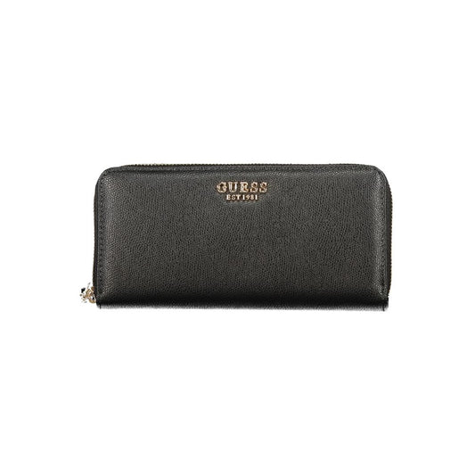 Cardholder Wallet by Guess Jeans for women in polyurethane black presents a architectural silhouette from the Amorette Polyurethane Cardholder Wallet collection, showcasing architectural card-organization coin-purse for a architectural finish.