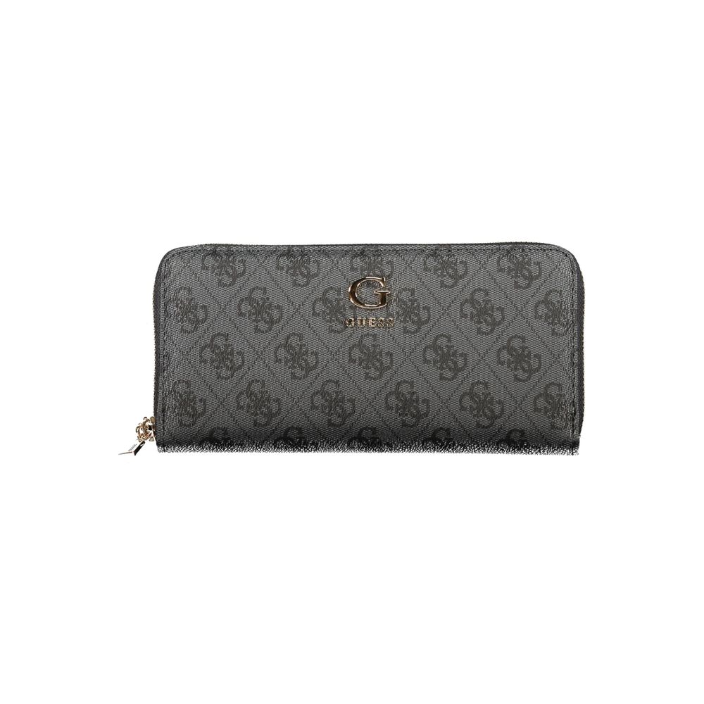 Cardholder Wallet by Guess Jeans for women in polyurethane black presents a architectural silhouette from the Coleen Polyurethane Cardholder Wallet collection, showcasing architectural card-organization coin-purse for a architectural finish.