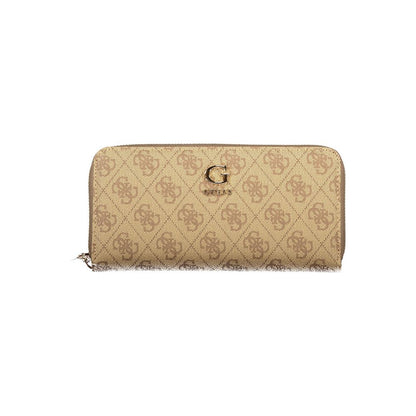 Cardholder Wallet by Guess Jeans for women in polyurethane beige presents a architectural silhouette from the Coleen Polyurethane Cardholder Wallet collection, showcasing architectural card-organization coin-purse for a architectural finish.