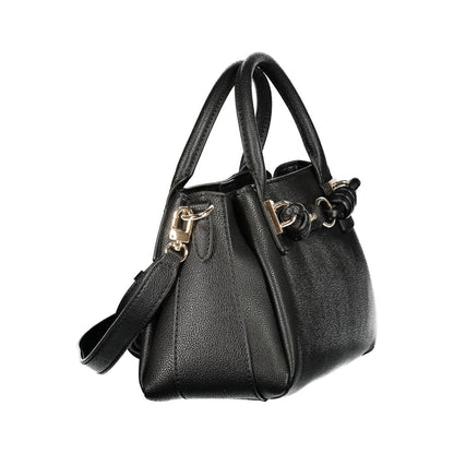 Handbag by Guess Jeans for women in polyurethane black features a refined silhouette, showcasing a secure , organized built-in-compartments & document-holder, and versatile shoulder-strap, handle & adjustable-strap for a refined finish.