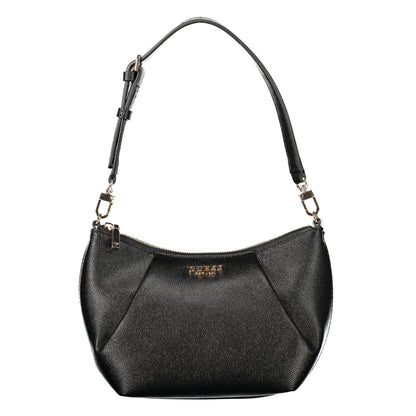 Handbag by Guess Jeans for women in polyurethane black presents a ornamental silhouette, showcasing a secure zipper, ample cardholder, and versatile adjustable-strap & handle for a ornamental finish.