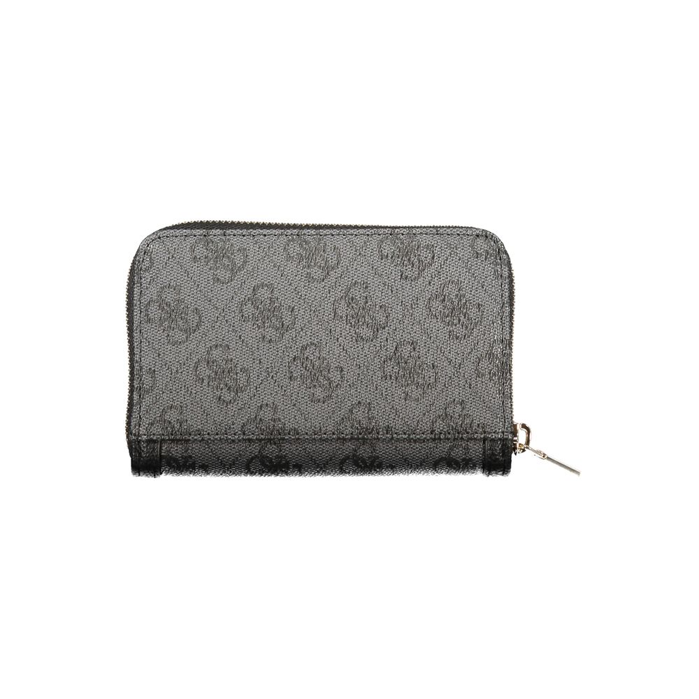 Cardholder Wallet by Guess Jeans for women in polyurethane black presents a refined silhouette, artfully capturing the essence of the Lindsey Polyurethane Cardholder Wallet design with sophisticated card-organization coin-purse for a refined look.