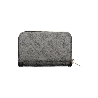 Cardholder Wallet by Guess Jeans for women in polyurethane black presents a refined silhouette, artfully capturing the essence of the Lindsey Polyurethane Cardholder Wallet design with sophisticated card-organization coin-purse for a refined look.