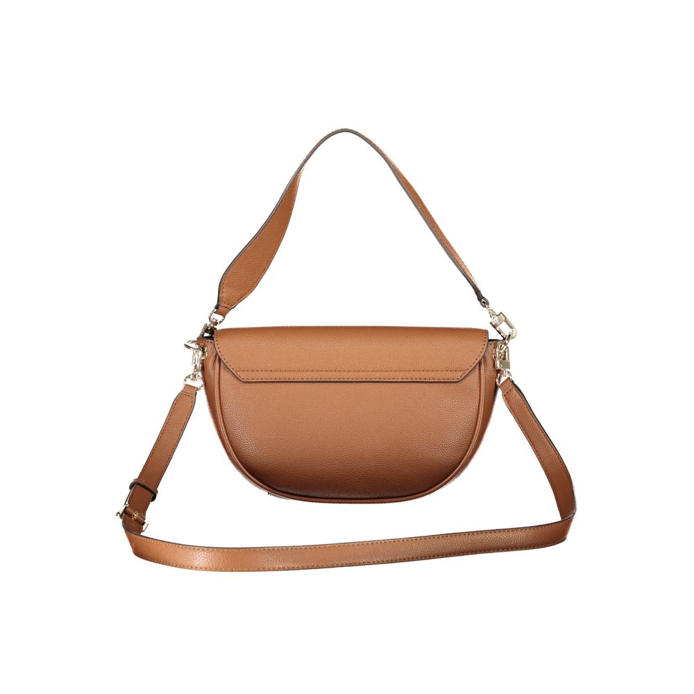 Handbag by Guess Jeans for women in polyurethane brown presents a ornamental silhouette, showcasing a secure snap, ample internal-pockets & cardholder, and versatile shoulder-strap, adjustable-strap & handle for a ornamental finish.