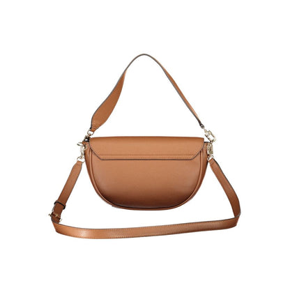 Handbag by Guess Jeans for women in polyurethane brown presents a ornamental silhouette, showcasing a secure snap, ample internal-pockets & cardholder, and versatile shoulder-strap, adjustable-strap & handle for a ornamental finish.