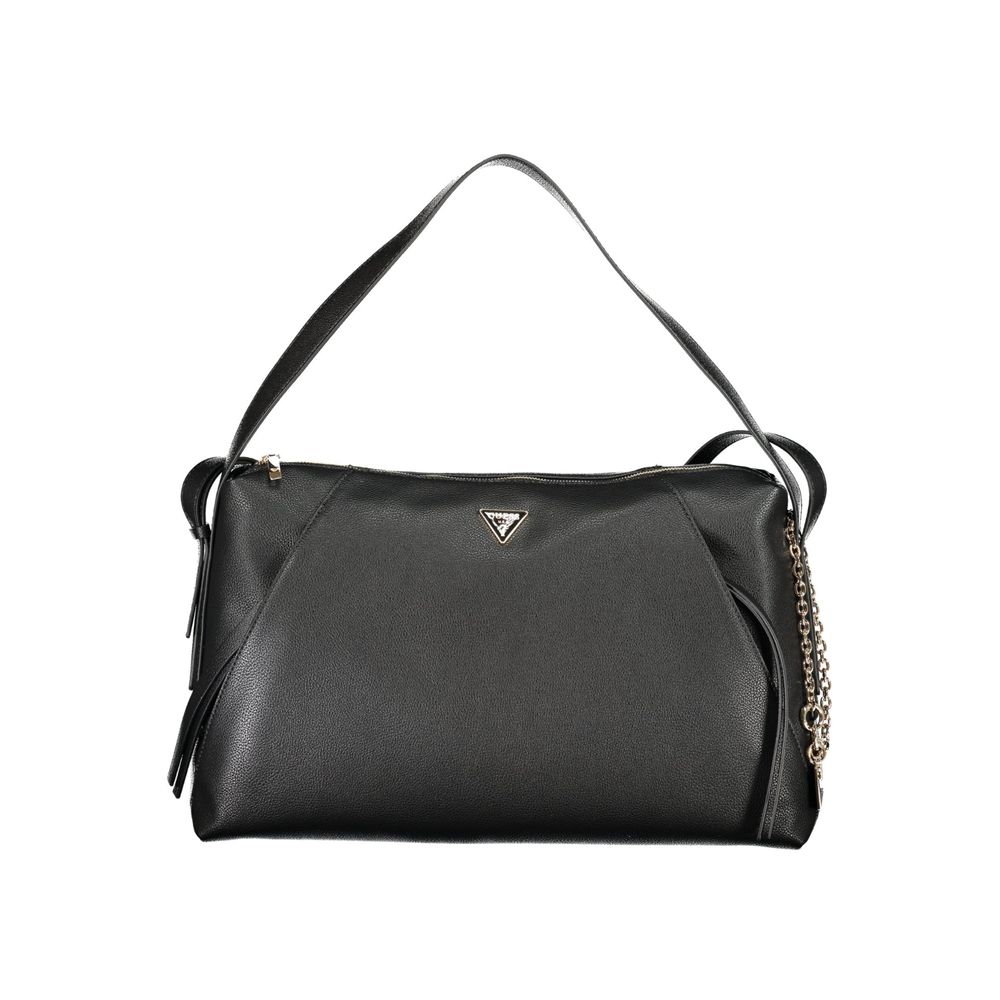 Shoulder Handbag by Guess Jeans for women in polyurethane black features a exquisite silhouette, showcasing a secure zipper and exquisite external-pockets & internal-pockets with versatile shoulder-strap, adjustable-strap & handle for a exquisite finish.