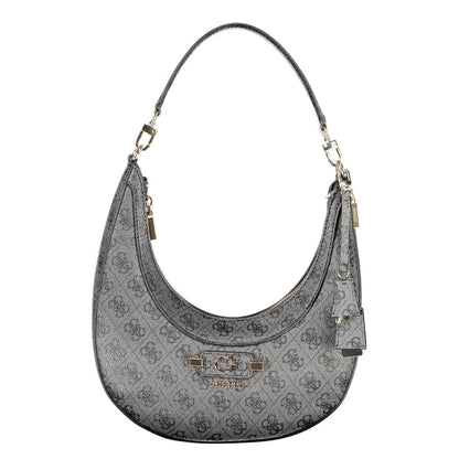 Evening Handbag by Guess Jeans for women in polyurethane black features an refined silhouette, showcasing a secure zipper, ample internal-pockets & cardholder, and versatile handle for a sophisticated refined aesthetic.