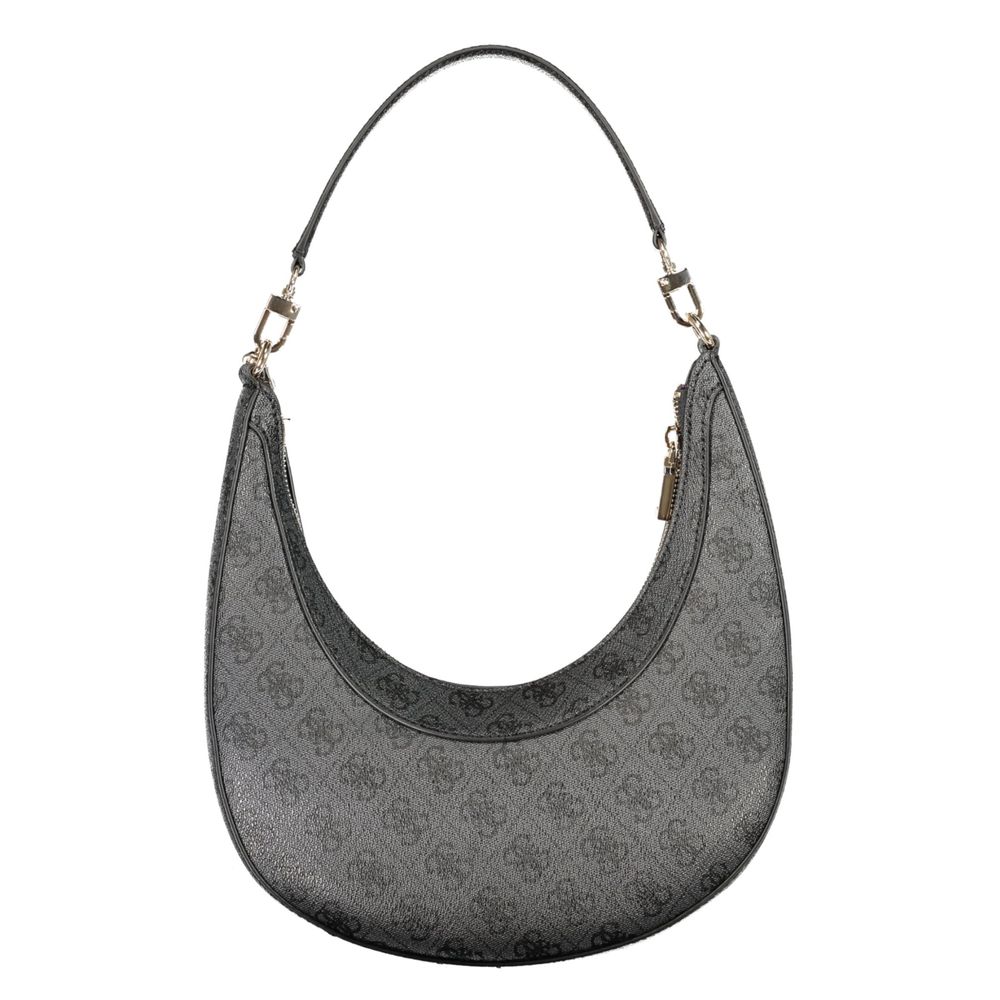 Evening Handbag by Guess Jeans for women in polyurethane black presents a ornamental silhouette, showcasing a secure zipper, ample internal-pockets & cardholder, and versatile handle for a ornamental finish.