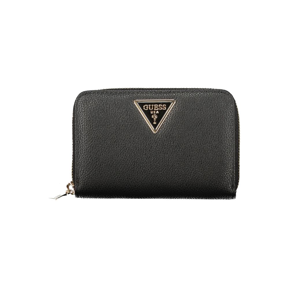Cardholder Wallet by Guess Jeans for women in polyurethane black showcases a discerning silhouette, artfully capturing the essence of Laurel Polyurethane Cardholder Wallet with its functional card-organization coin-purse.