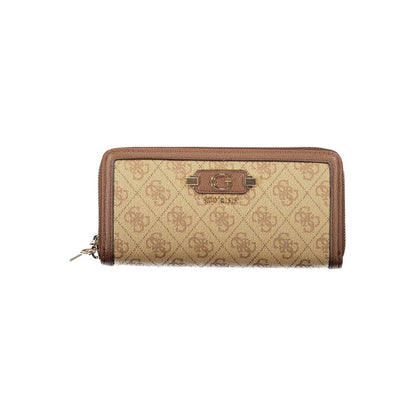 Cardholder Wallet by Guess Jeans for women in polyethylene leather beige presents a refined silhouette, artfully capturing the essence of the Lindsey Polyethylene Leather Cardholder Wallet design with sophisticated card-organization coin-purse for a refined look.