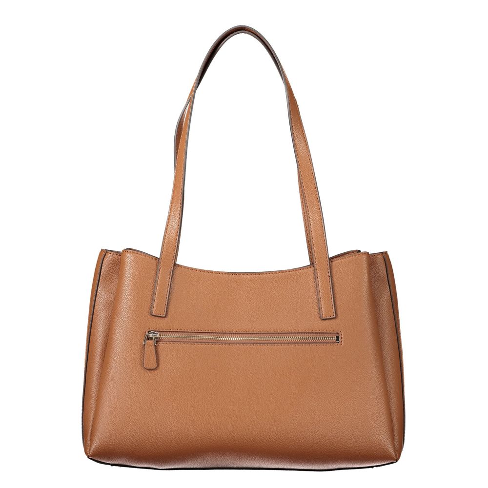 Guess Jeans Camelia Polyethylene Handbag - Brown
