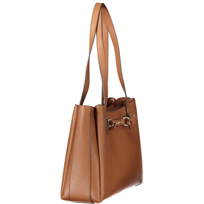 Guess Jeans Camelia Polyethylene Handbag - Brown