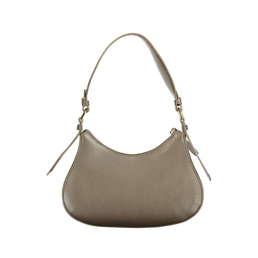 Shoulder Handbag by Coccinelle for women in leather brown & print features an refined silhouette, showcasing a secure zipper & magnetic, ample external-pockets & internal-pockets, and versatile shoulder-strap & handle for a sophisticated refined aesthetic.
