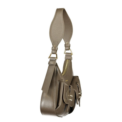 Shoulder Handbag by Coccinelle for women in leather brown & print presents a ornamental silhouette, showcasing a secure zipper & magnetic, ample external-pockets & internal-pockets, and versatile shoulder-strap & handle for a ornamental finish.