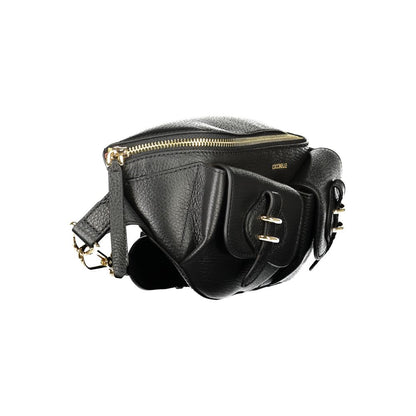 This Fanny Pack Handbag by Coccinelle for women in leather and black & signature presents a sculptural silhouette featuring a secure zipper, ample external-pockets & internal-pockets, and versatile adjustable-strap & belt-strap for a sculptural finish.