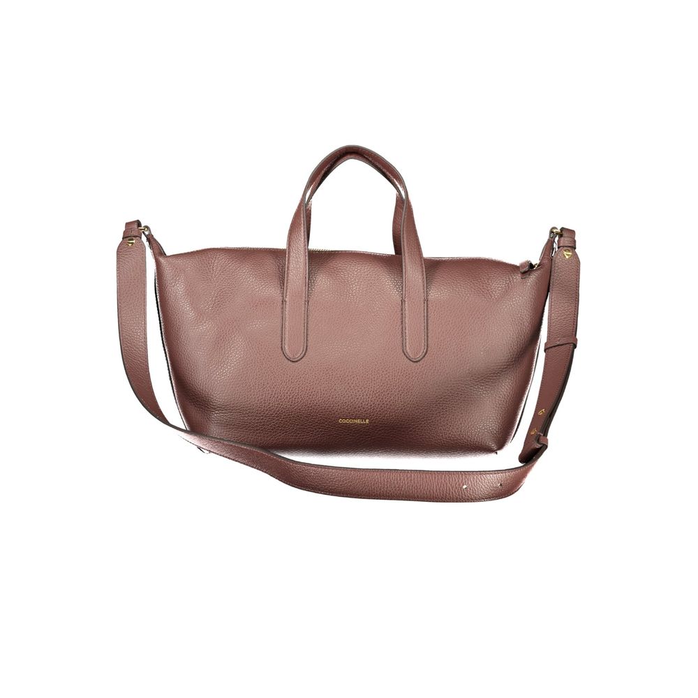 Coccinelle Beat Generation Leather Handbag - Brown Print