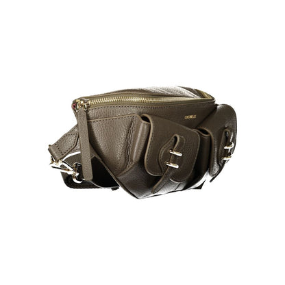 Fanny Pack Handbag by Coccinelle for women in leather brown presents a ornamental silhouette, showcasing a secure zipper, ample external-pockets & internal-pockets, and versatile adjustable-strap & belt-strap for a ornamental finish.