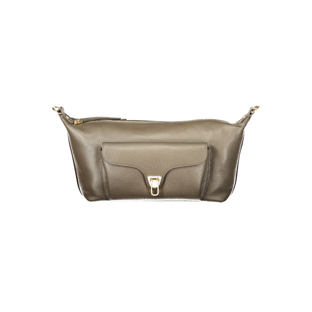 Handbag by Coccinelle for women in leather brown & signature features a signature silhouette, showcasing a secure zipper and signature external-pockets & internal-pockets with versatile shoulder-strap & adjustable-strap for a sophisticated look.