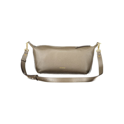 This Handbag by Coccinelle for women in leather and brown & signature presents a sculptural silhouette featuring a secure zipper, ample external-pockets & internal-pockets, and versatile shoulder-strap & adjustable-strap for a sculptural finish.