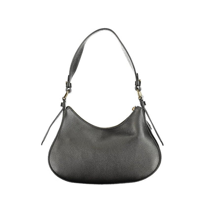 Handbag by Coccinelle for women in leather black & print features a signature silhouette, showcasing a secure zipper & magnetic and signature external-pockets & internal-pockets with versatile handle for a sophisticated look.