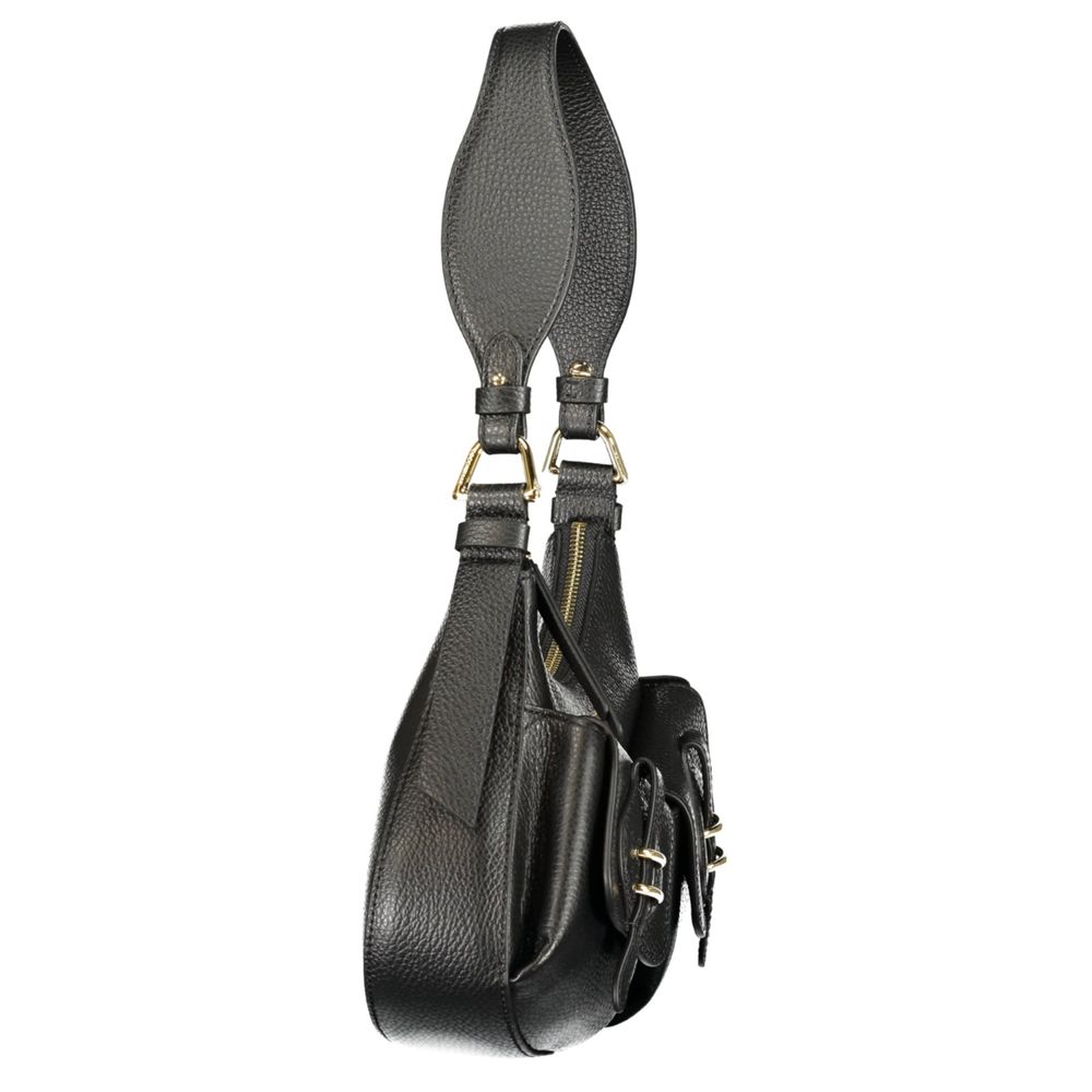 Handbag by Coccinelle for women in leather black & print presents a ornamental silhouette, showcasing a secure zipper & magnetic, ample external-pockets & internal-pockets, and versatile handle for a ornamental finish.