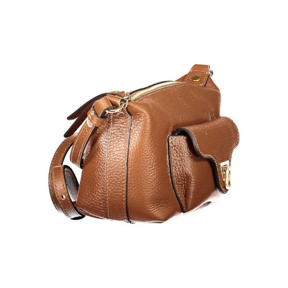 Evening Handbag by Coccinelle for women in leather brown features an refined silhouette, showcasing a secure zipper, ample external-pockets, and versatile shoulder-strap & adjustable-strap for a sophisticated refined aesthetic.