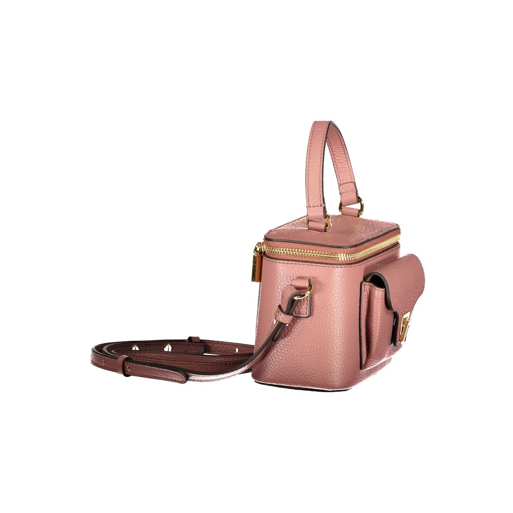 Evening Handbag by Coccinelle for women in leather pink & signature features a signature silhouette, showcasing a secure zipper and signature external-pockets with versatile shoulder-strap, handle & adjustable-strap for a sophisticated look.