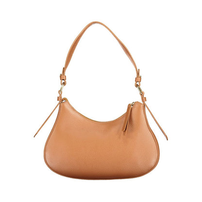 Handbag by Coccinelle for women in leather brown & print features a refined silhouette, showcasing a secure zipper & magnetic, organized external-pockets & internal-pockets, and versatile handle for a refined finish.