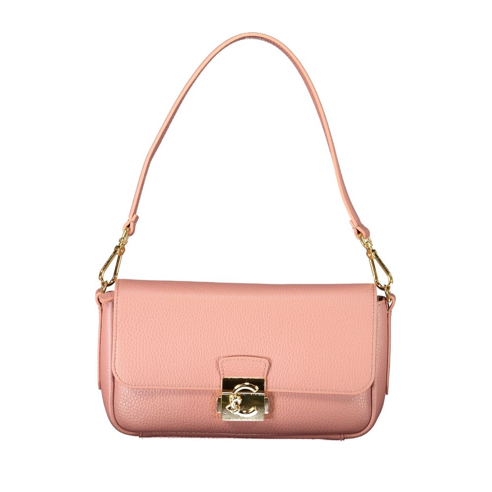 Evening Handbag by Coccinelle for women in leather pink & signature features a ornamental silhouette, showcasing a secure zipper, ample external-pockets, and ornamental shoulder-strap & adjustable-strap for a sophisticated look.