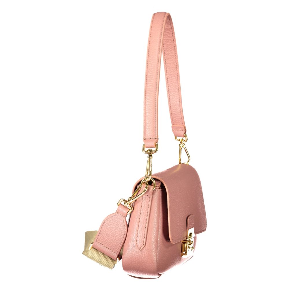 Evening Handbag by Coccinelle for women in leather pink & signature features a signature silhouette, showcasing a secure zipper and signature external-pockets with versatile shoulder-strap & adjustable-strap for a sophisticated look.
