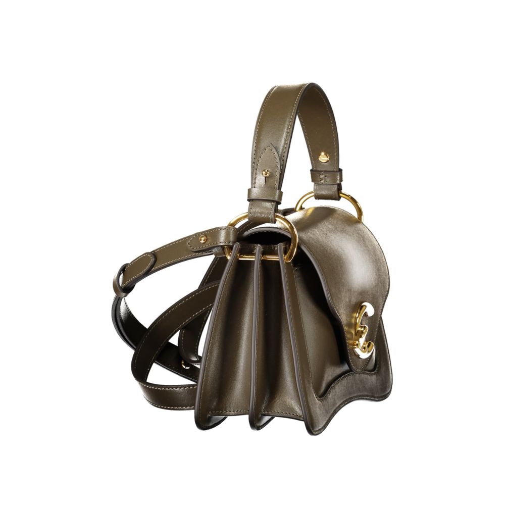 Handbag by Coccinelle for women in calf leather brown features a ornamental silhouette, showcasing a secure snap, ample external-pockets & internal-pockets, and ornamental shoulder-strap, adjustable-strap & handle for a sophisticated look.