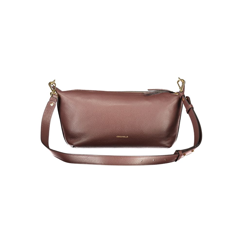 Handbag by Coccinelle for women in leather brown presents a ornamental silhouette, showcasing a secure zipper, ample external-pockets & internal-pockets, and versatile shoulder-strap & adjustable-strap for a ornamental finish.