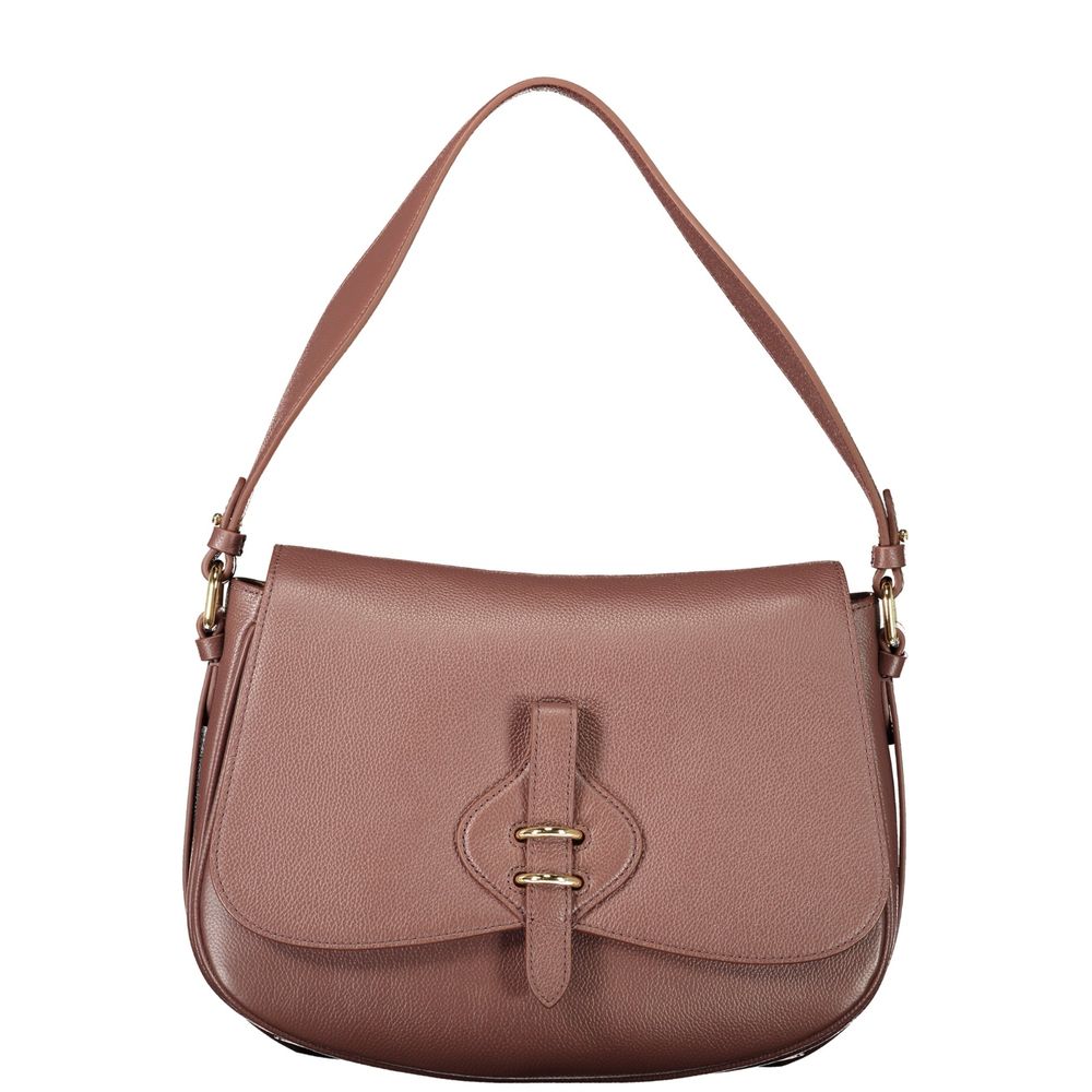 Handbag by Coccinelle for women in leather brown & signature features a exquisite silhouette, showcasing a secure snap & magnetic and exquisite built-in-compartments, external-pockets & internal-pockets with versatile shoulder-strap, adjustable-strap, detachable-strap & handle for a exquisite finish.