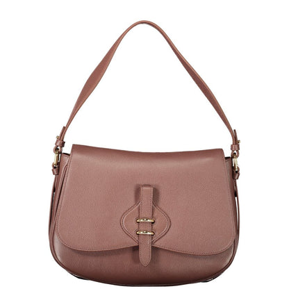Handbag by Coccinelle for women in leather brown & signature features a exquisite silhouette, showcasing a secure snap & magnetic and exquisite built-in-compartments, external-pockets & internal-pockets with versatile shoulder-strap, adjustable-strap, detachable-strap & handle for a exquisite finish.