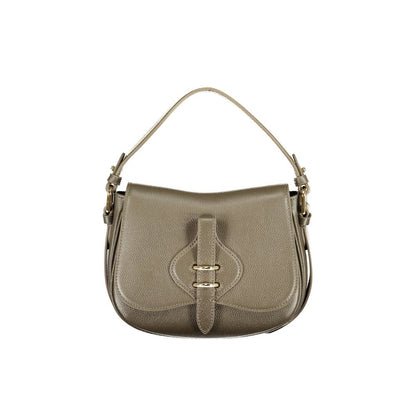 Handbag by Coccinelle for women in leather brown & signature features a ornamental silhouette, showcasing a secure magnetic, ample built-in-compartments, and ornamental shoulder-strap, adjustable-strap & handle for a sophisticated look.