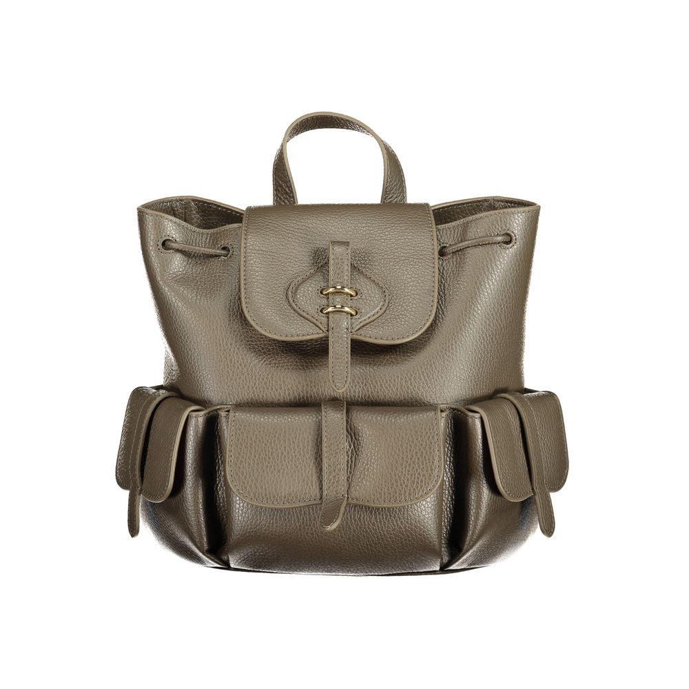 Drawstring Backpack by Coccinelle for women in leather brown & signature features a architectural Mavery Leather Drawstring Backpack design with a secure drawstring & magnetic, ample external-pockets & internal-pockets, and versatile handle, backpack-strap & adjustable-strap for a architectural finish.