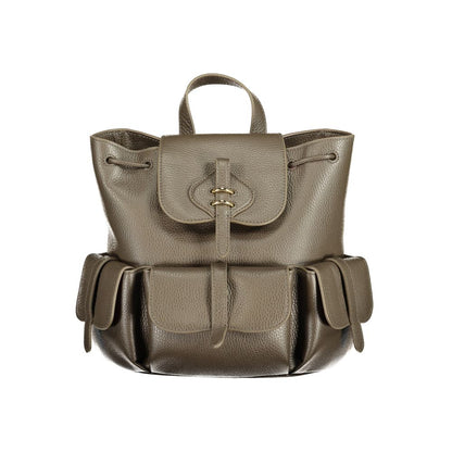 Drawstring Backpack by Coccinelle for women in leather brown & signature features a architectural Mavery Leather Drawstring Backpack design with a secure drawstring & magnetic, ample external-pockets & internal-pockets, and versatile handle, backpack-strap & adjustable-strap for a architectural finish.