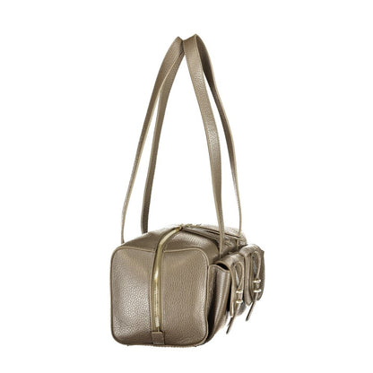 Handbag by Coccinelle for women in leather brown, signature & print features a signature silhouette, showcasing a secure zipper & magnetic and signature external-pockets & internal-pockets with versatile handle for a sophisticated look.