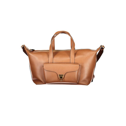 Coccinelle Beat Generation Leather Handbag - Brown Signature Print