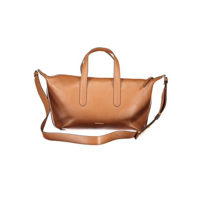 Coccinelle Beat Generation Leather Handbag - Brown Signature Print