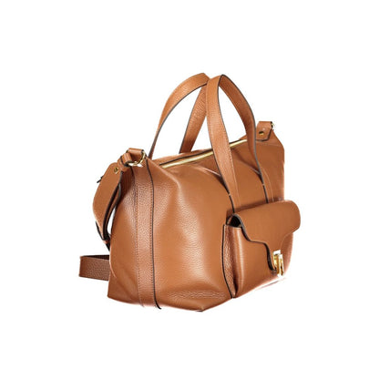 Coccinelle Beat Generation Leather Handbag - Brown Signature Print