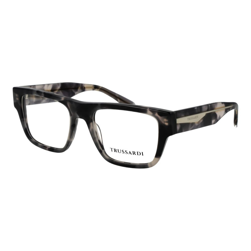 Eyeglasses Frames by Trussardi for unisex in acetate and gray showcases an refined full-frame frame design featuring a sophisticated gray coloured frame for an refined and refined aesthetic.