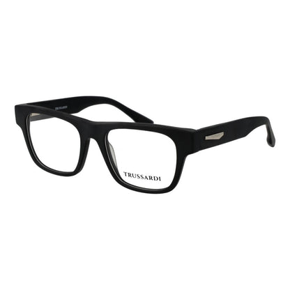 Eyeglasses Frames by Trussardi for men in acetate and black showcases a refined silhouette, detailed with a black coloured frame finish and a sophisticated full-frame frame design.