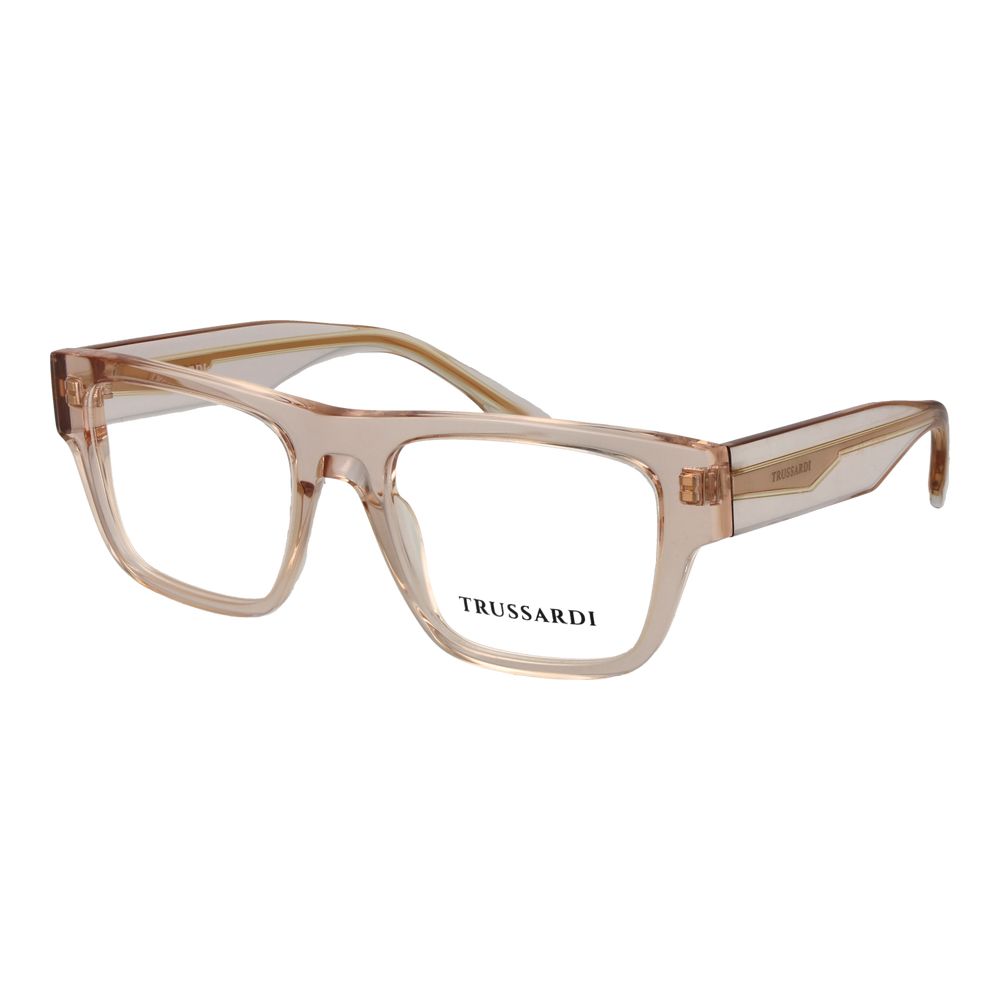 Eyeglasses Frames by Trussardi for unisex in acetate and orange showcases an refined full-frame frame design featuring a sophisticated coral coloured frame for an refined and refined aesthetic.