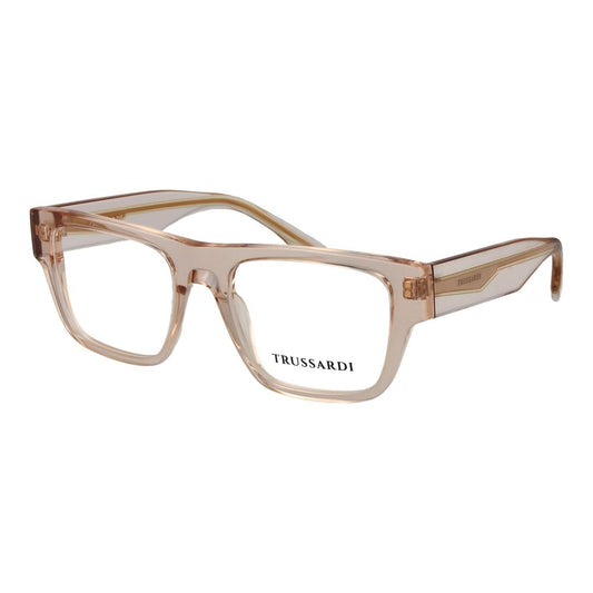 Eyeglasses Frames by Trussardi for unisex in acetate and orange showcases an refined full-frame frame design featuring a sophisticated coral coloured frame for an refined and refined aesthetic.