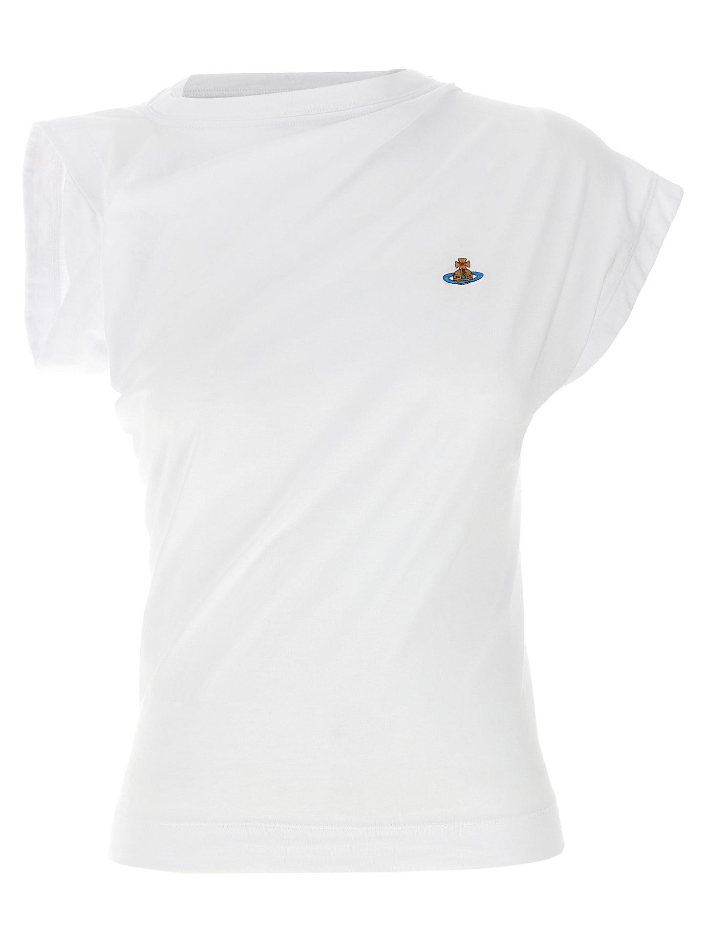 Vivienne Westwood Orb Women's Short-Sleeve Cotton T-Shirt - White Patterned